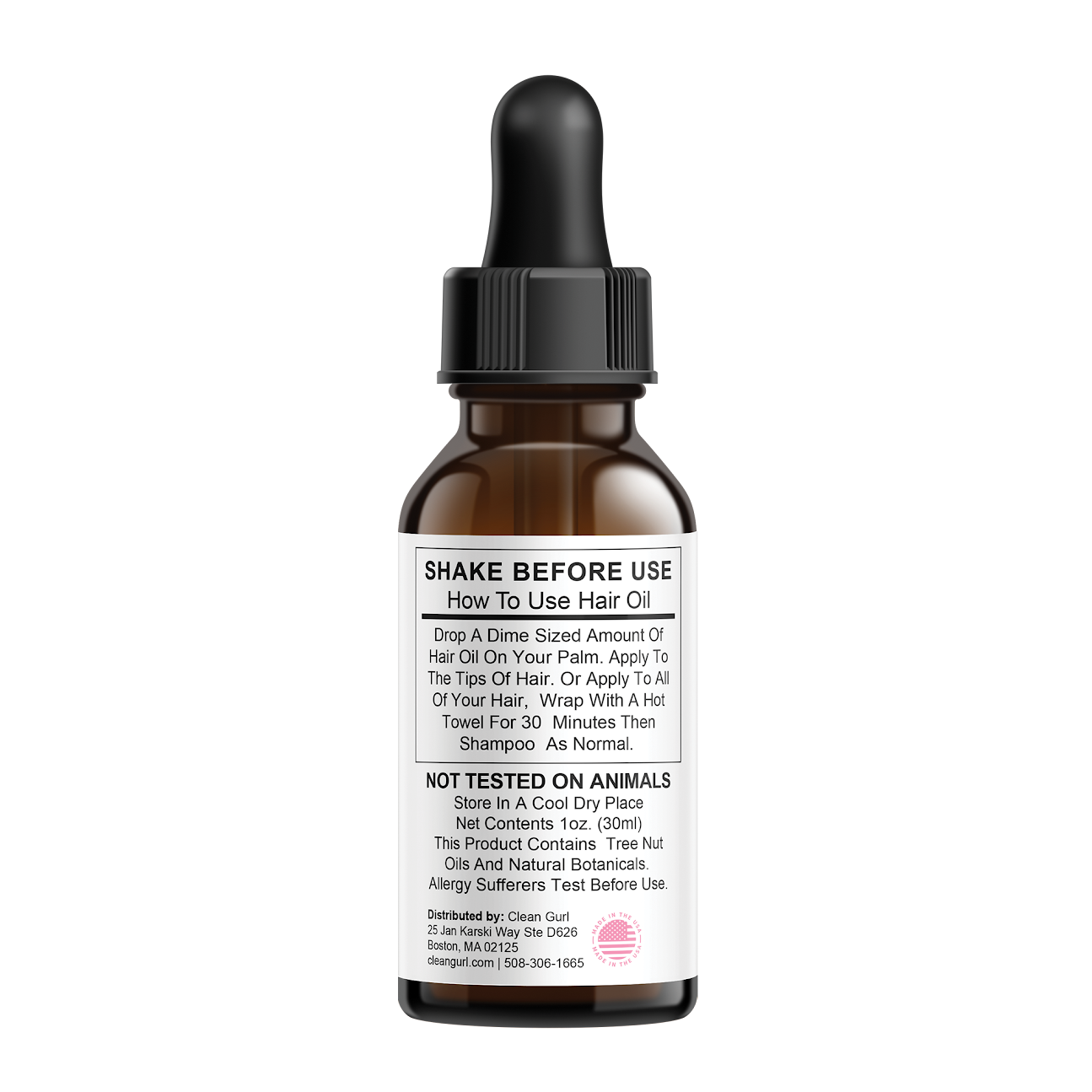 Clean Gurl Hair Oil with Argan + Vitamin E