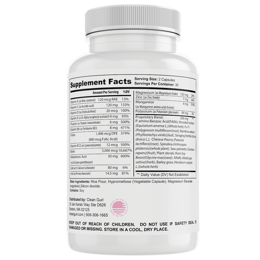 Clean Gurl Hair Vitamins with Biotin + DHT Blocker