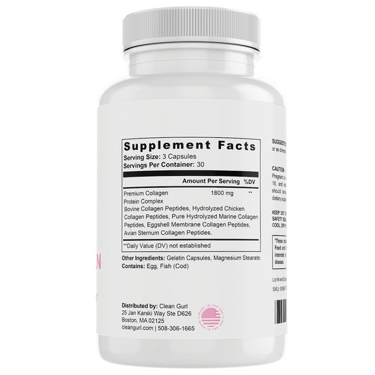 Clean Gurl Multi-Collagen Vitamins I,II,III,V,X