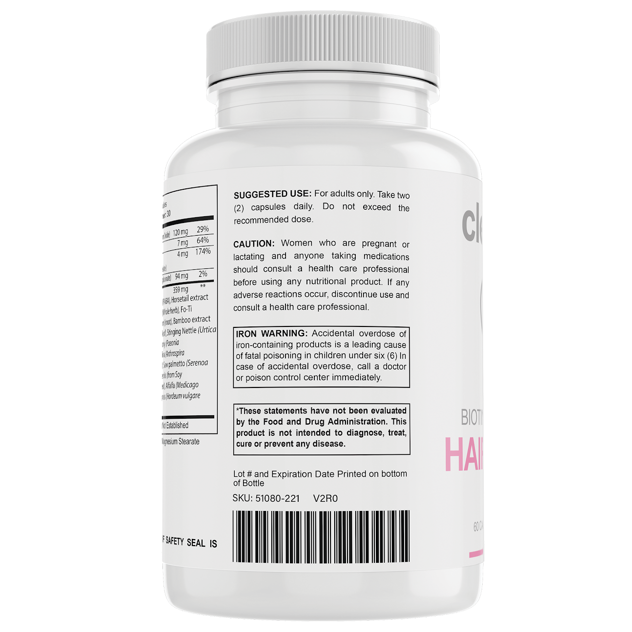 Clean Gurl Hair Vitamins with Biotin + DHT Blocker