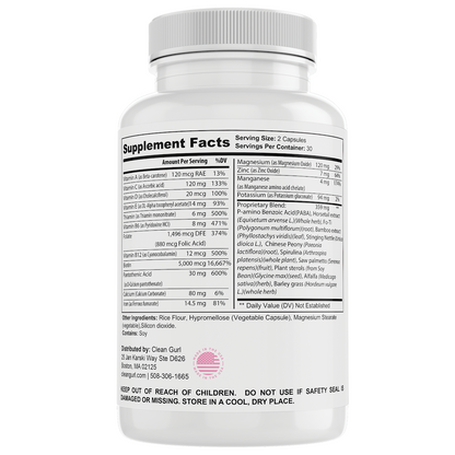 Clean Gurl Hair Vitamins with Biotin + DHT Blocker