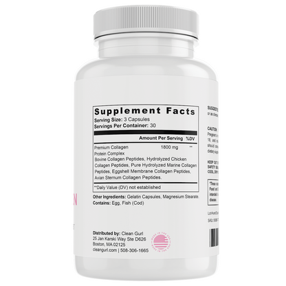 Clean Gurl Multi-Collagen Vitamins I,II,III,V,X